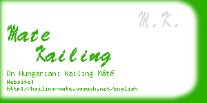 mate kailing business card